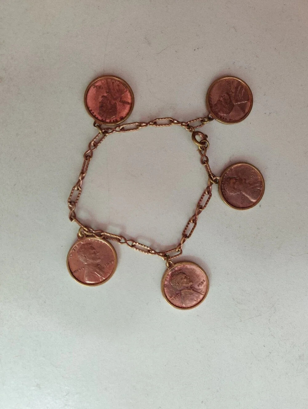 Lucky Penny Vintage Bracelet: Penny's All Manufactured In 36
